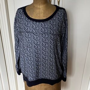 Dex Black and Light Gray Scoop Neck Pullover